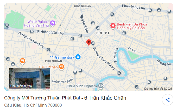 Công ty Môi Trường Thuận Phát Đạt - 6 Trần Khắc Chân, Cầu Kiệu, Hồ Chí Minh 700000
