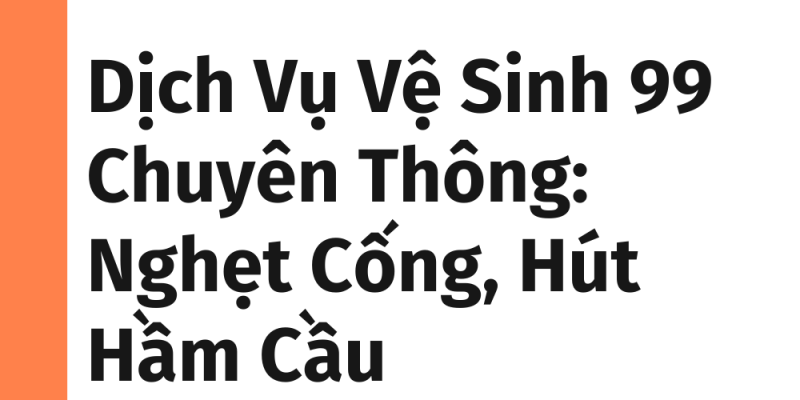 Thông Cống Nghẹt Quận 10